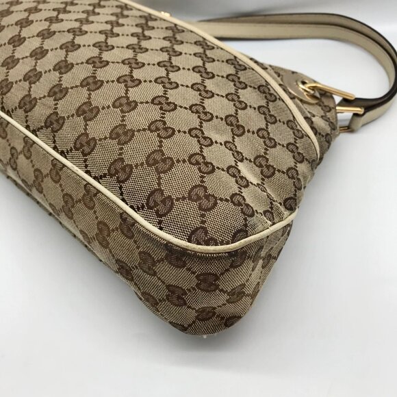 Gucci Brown and Beige Monogram GG Canvas Eclipse Shoulder Bag - Picture 8 of 12
